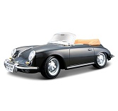 Bburago 1:24 Porsche 356 Cabriolet 1961 Style Miniature Vehicle, Black Bburago 1:24 Porsche 356 Cabriolet 1961 Style Miniature Vehicle, Black